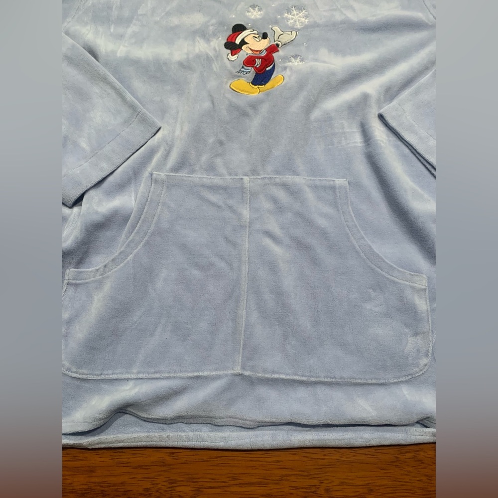 Vintage Velour Disney Mickey‎ Mouse Blue Sweater XL Long Sleeve - Picture 3 of 9